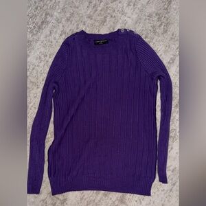 Lane Bryant Rich Purple Ribbed Sweater